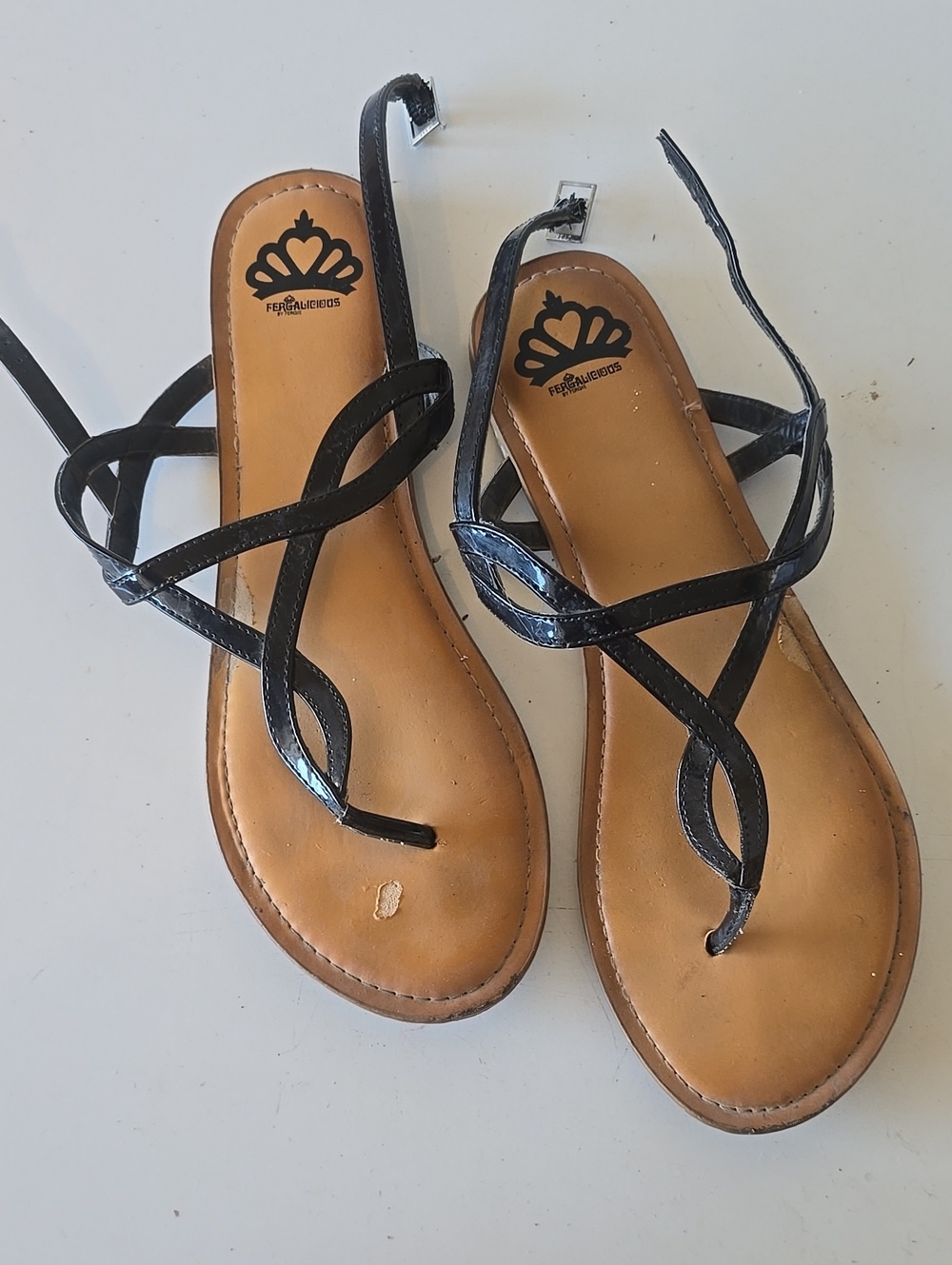 Black Strappy Leather Sandals